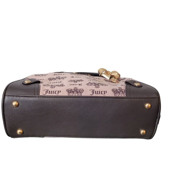 Juicy Couture Light Pink & Brown Trim Crossbody Satchel Bag - Picture 15 of 16